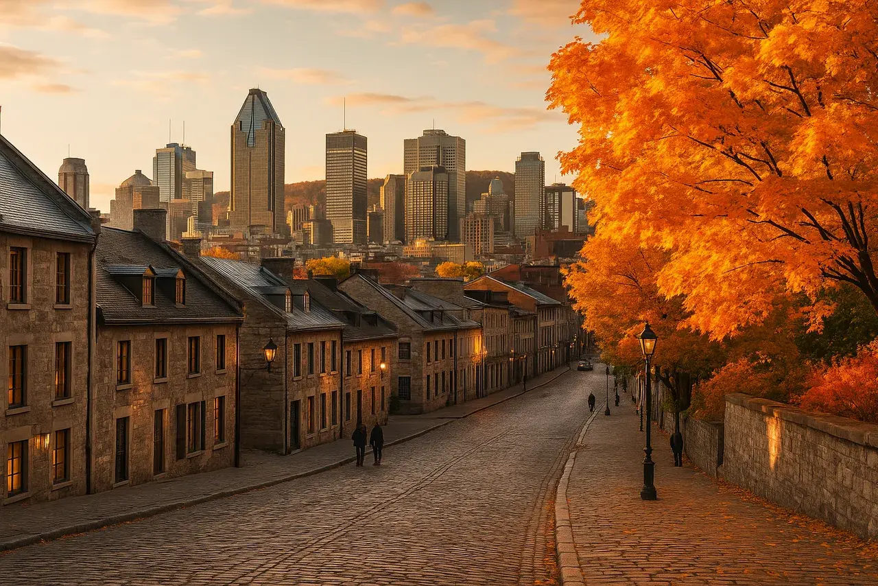 Vieux-Montréal et skyline, Canada